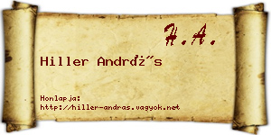 Hiller András névjegykártya